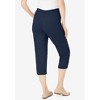 Woman Within Women's Plus Size The Hassle-Free Soft Knit Capri - 3 of 4