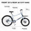 RISOKEYS 26 inch Aluminum Alloy Frame Cruiser Bike with Cargo Aluminium Alloy Frame,7 Speed Practical Commuting Bike for Women Men Senior - 2 of 4