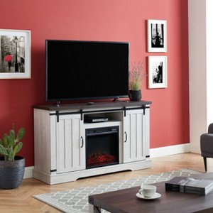 Probe Hues Farmhouse Fireplace TV Stand with Sliding Barn Doors for TVs up to 60" - 1 of 4