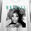 Whitney Houston Classic Photo Print Crew Neck Short Sleeve Women's White Crop T-shirt - 2 of 3