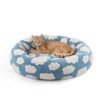 JOEJOY Dog Beds Large Sized Dog - Washable Furry Pet Beds, Rabbit Fur Leopard Print Square Bed, Orthopedic Beds with Removable Zipper Cover - 2 of 3