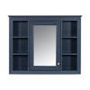 NicBex Modern Wall-Mounted Bathroom Storage Cabinet, Mirror with 6 Adjustable Open Shelves, Space-Saving Mirror Medicine Cabinet for Toiletries - 4 of 4