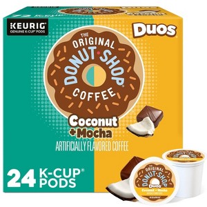 The Original Donut Shop Duos Coconut + Mocha Keurig Single-Serve K-Cup Coffee Pods, Medium Roast Coffee - 24ct - 1 of 4