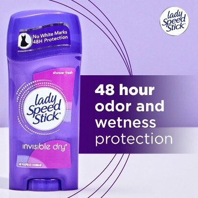 Lady Speed Stick Invisible Dry Antiperspirant &#38; Deodorant for Women - Shower Fresh - Trial Size - 2.3oz/2pk_6