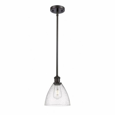 Bristol Glass - 1 Light Mini Pendant In Industrial Style-9.25 Inches Tall and 7.5 Inches Wide