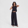 Women's Wide Leg Pleated Palazzo Pants - A New Day™ - 2 of 4