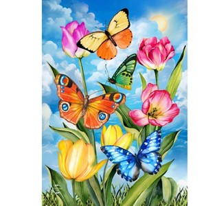 Briarwood Lane Spring Garden Flag 12x18 For Outdoor Sunshine Butterflies For Spring Garden Flag Flags For Outside - 1 of 4