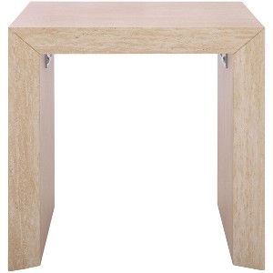 Woodrow Accent Table - ACC7006B - Faux Travertine - Safavieh - 1 of 4