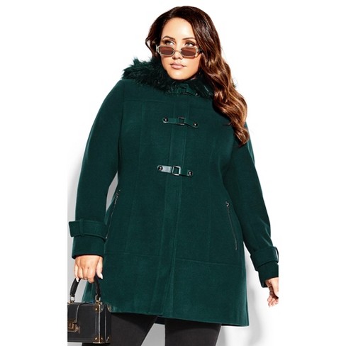 City Chic | Women's Plus Size Wonderwall Coat - Alpine - 18w : Target