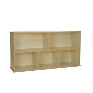 Factory Direct Partners Kids' 24" 5 Shelf Compartment Storage Cabinet Almond Maple Wood Laminate - 1 of 4