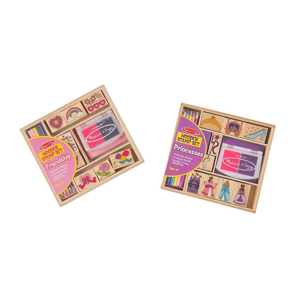 Melissa & Doug Stamp-a-scene Stamp Set: Rain Forest - 20 Wooden Stamps, 5  Colored Pencils, And 2-color Stamp Pad : Target