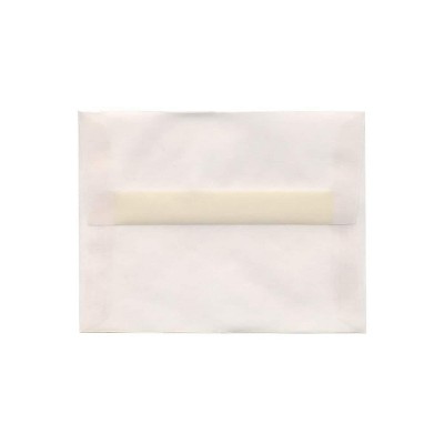 JAM Paper A2 Translucent Vellum Invitation Envelopes 4.375 x 5.75 Clear 50/Pack (53794I)