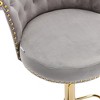 APRILSOUL Gray Set of 2 Swivel Bar Stools Adjustable Counter Height Chairs with Footrest for Kitchen, Dining Room - 4 of 4