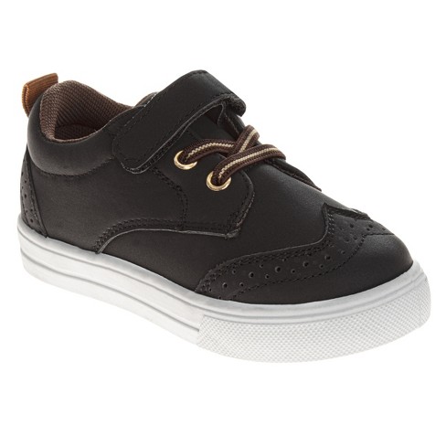French Toast Boys Lace Up Casual Sneakers. toddler little Kids Black brown Size 5 Target