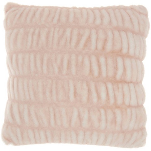 Pink fur pillow store target