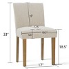 North Linen Dining Chairs Set Of 2,Upholstered Parsons Chairs With Rubberwood Legs-Maison Boucle - 4 of 4