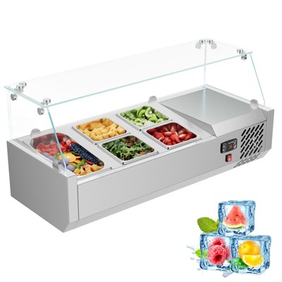 Mojgar Refrigerated Condiment Station 40", Countertop Refrigerated Sandwich Pre Station