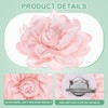 Unique Bargains Alloy Satin Fabric Big Rose Flower Dainty Brooches 1 Pc - 2 of 4