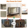 Indoor dog crate with double doors, wheels and removable tray, sturdy dog ​​crate, easy to assemble - 3 of 4