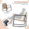 MyDepot 3 Pieces Rocking Bistro Set,Small Wicker Patio Furniture Set - 3 of 4