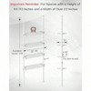Adjustable Over Toilet Storage Shelf 4 - Tier Bathroom Organizer White Tension Mounted Ample Storage Fits 64 - 113 Inch Heights - 2 of 4