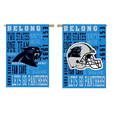 Evergreen Double-Sided Carolina Panthers Fan Rules Suede House Flag