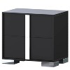 ORRD Grey Mirrored Nightstand with 2 Drawers & Metal Handles, Elegant Bedside Table for Bedroom or Living Room, Modern Glam Accent Cabinet - 4 of 4