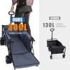 SKRAN Foldable Beach Wagon with Extended Tailgate & Large All-Terrain Wheels, Waterproof 600D Oxford Nylon,Ideal for Beach,Picnics - 2 of 4