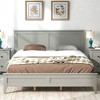 NicBex Modern White/Gray Platform Bed Frame with Headboard,Solid Wood Full/Queen/King Bed Frame with Slat Support,No Box Spring Required,Easy Assembly - 2 of 4