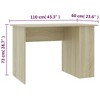 Desk Sonoma oak Engineered wood Medium Computer Desk - 3 of 4