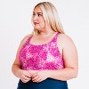 Calypsa - Women's Plus Size Racerback Swim Bra With Removable Cups - 3 of 4