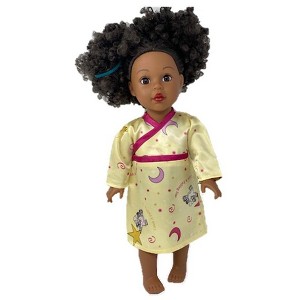 Doll Clothes Superstore Stars And Moon Nightgown Fits 18 Inch Girl Dolls Like Our Generation American Girl And My Life And 15-16 Inch Baby Dolls - 1 of 4