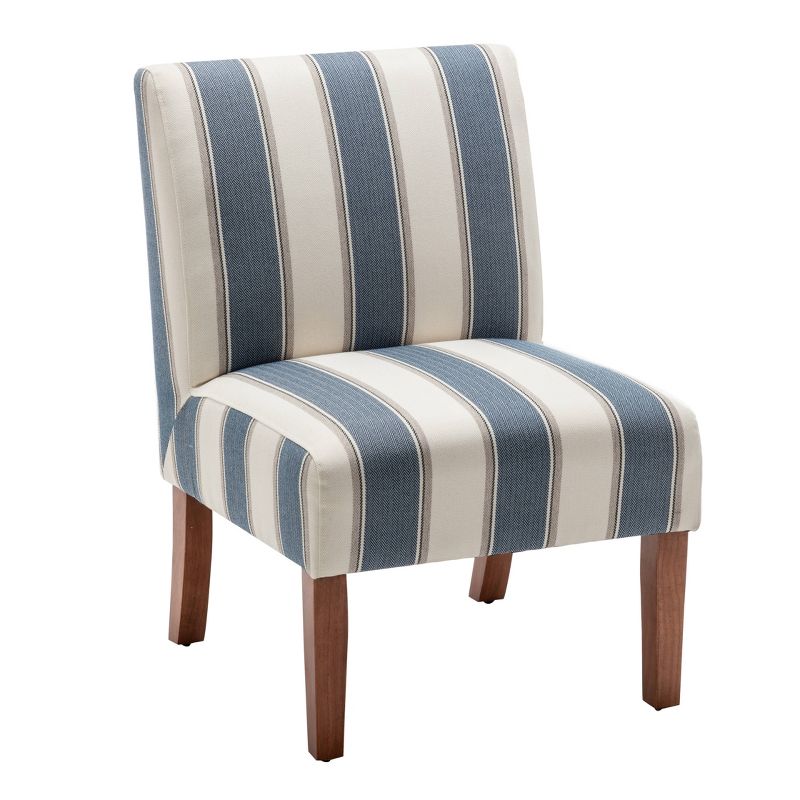 Armless Slipper Accent Chair Striped - WOVENBYRD, 3 of 11