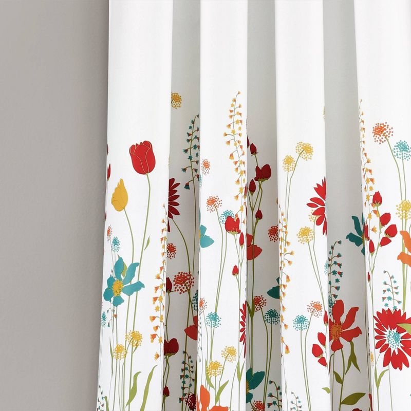 Set of 2 Clarissa Floral Light Filtering Window Curtain Panels - Lush Décor, 4 of 9