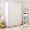 Famapy White Grand Hall Tree With Hanging Rods Storage Cabinet - 2 of 4