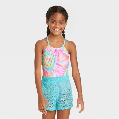 Girls' Rainbow Swirls with Crochet Shorts - Cat & Jack™