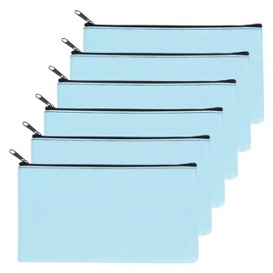 Unique Bargains PU Leather Security Water Resistant Tear Resistant Bank Deposit Bag 11"x 6" 6 Pcs - 1 of 4