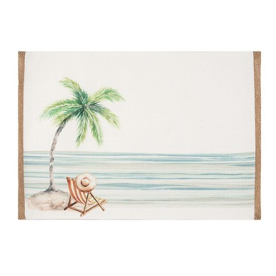 C&F Home Life Is Better At The Beach Embroidered Placemat Set of 6