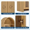 70" Tall Arched Kitchen Pantry Cabinet with Acrylic Doors - 5-Tier Wooden Storage Cabinet with Adjustable Shelves, for Living Room - 4 of 4