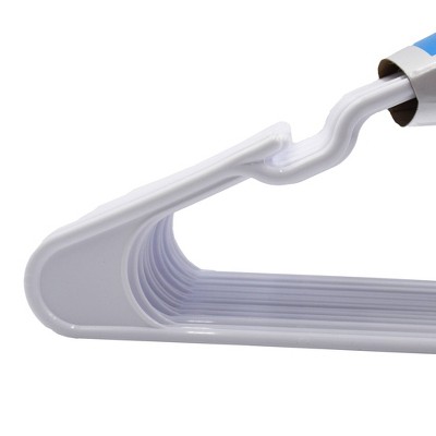 18pk Plastic Hangers White and Black - Room Essentials: Storage for Dresses, Skirts, Sweaters, Pants, Shirts (3)