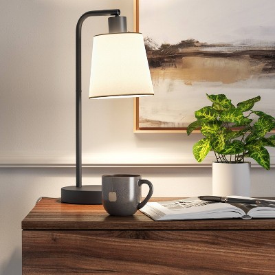 Working Vintage Brown Wide Desk Lamp with Wide Shade Lighting Desk Office