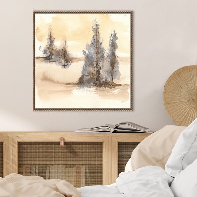 22 x 22 Sylvie Beaded Bronze Framed Abstract Canvas Print