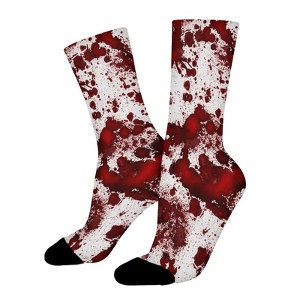 Falln Blood Stains Women Printed Crew Socks Funny Funky Socks Soft Polyester Novelty Gifts for Artists Men - 1 of 1