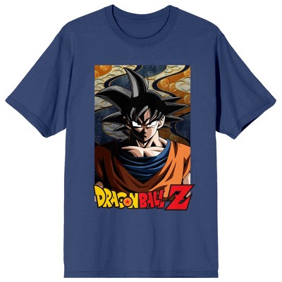 Dragonball Z Goku Poster Art Crew Neck Short Sleeve Navy Women's T ...