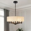 GTCLIGHTING Modern Drum 6-lights Chandelier,20" Pendant Light Fixture with Round Fabric Shade,Farmhouse Ceiling Light for Kitchen Living Room Bedroom - 2 of 4