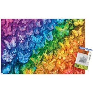 Trends International Brigid Ashwood - Rainbow Butterflies Unframed Wall Poster Prints - 1 of 4