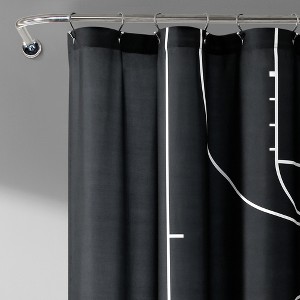 Basketball Game Shower Curtain Black/Orange Single 72X72 - 1 of 4