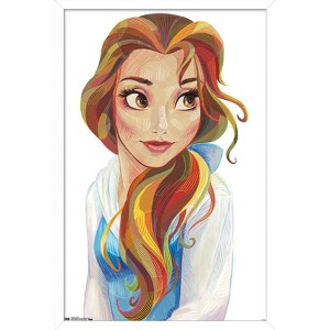 Trends International Disney Beauty And The Beast - Belle - Stylized Framed Wall Poster Prints - 1 of 4