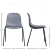 Fontoi Accent Chair, 4PCS Modern Dining Chair with Unupholstered, Kitchen Dining Room Chairs with Armless, Green, 21.26"*20.08"*33.27" - 2 of 4
