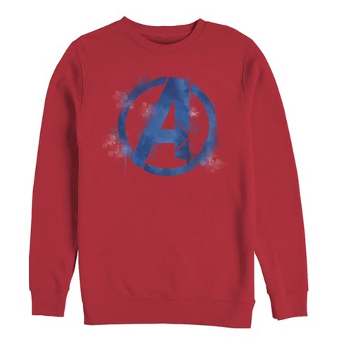 Red marvel online sweatshirt